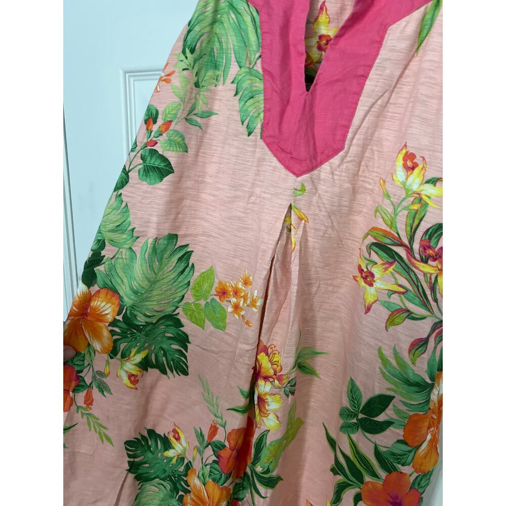 Tommy Bahama Pink Tropical Floral Dress – Estimated Size Large - Picture 2 of 5